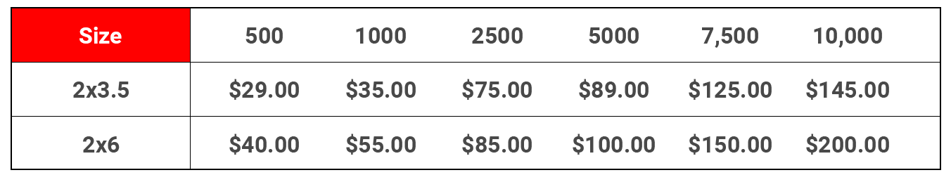 Price-table-hang-tag